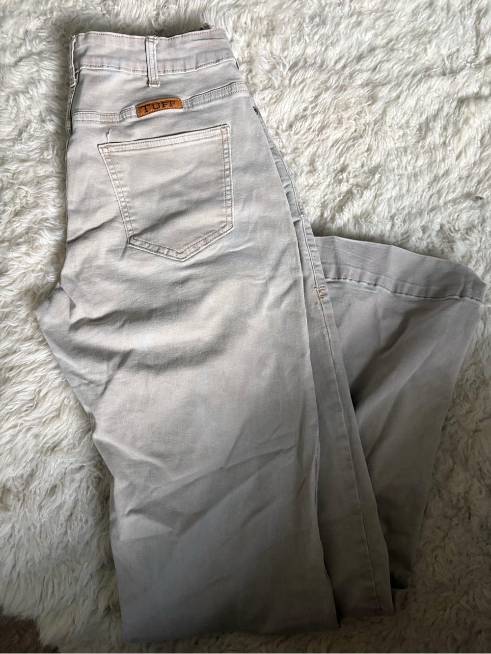 Cowgirl Tuff Light Beige Bootcut Jeans